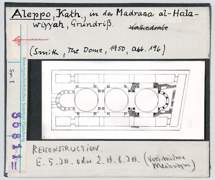 Vorschaubild Aleppo: Kathedrale in der Madrasa al-Halawiyya, Grundrissrekonstruktion 